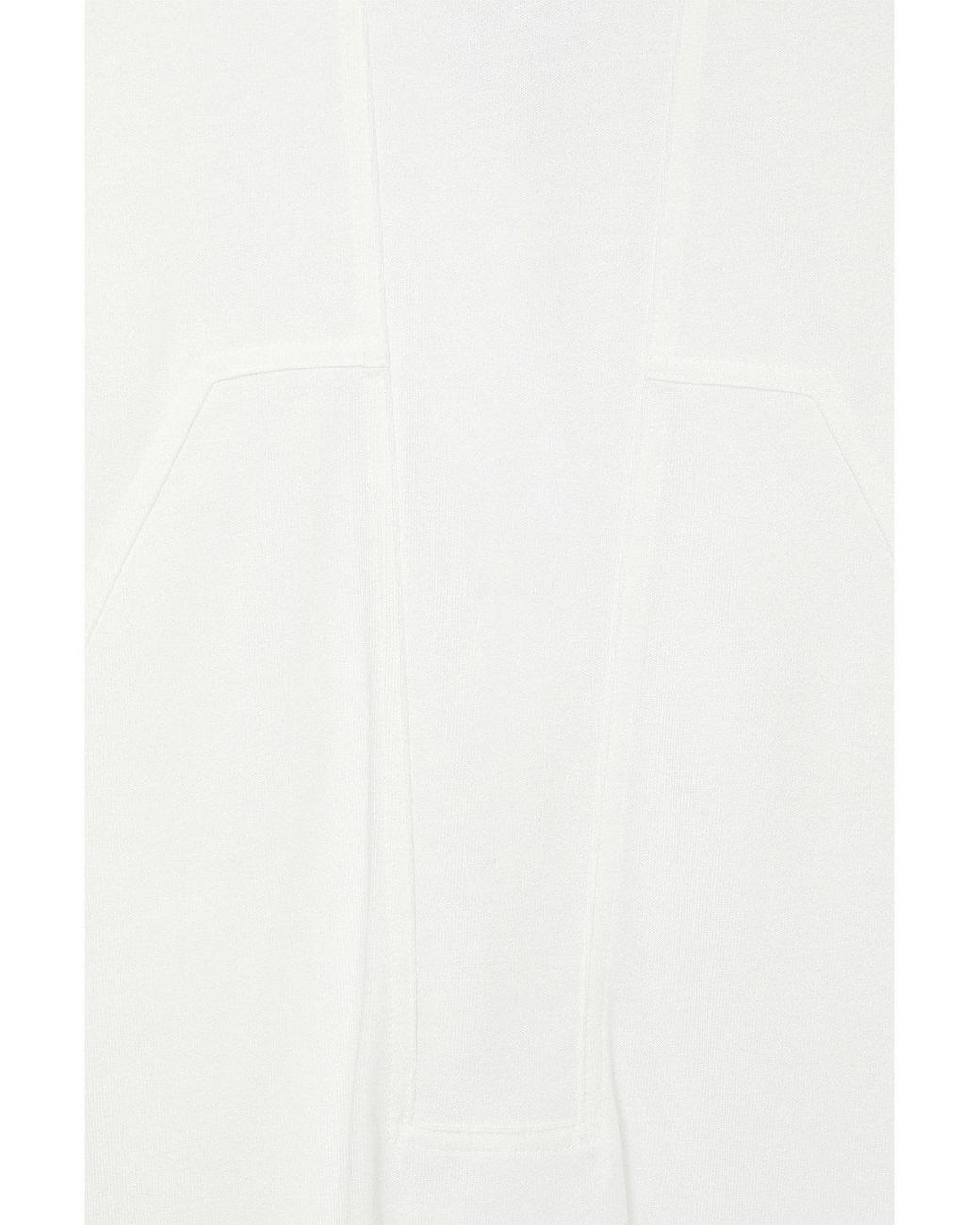 Rick Owens White Splintered Tarp Sleeveless Tank Top for men