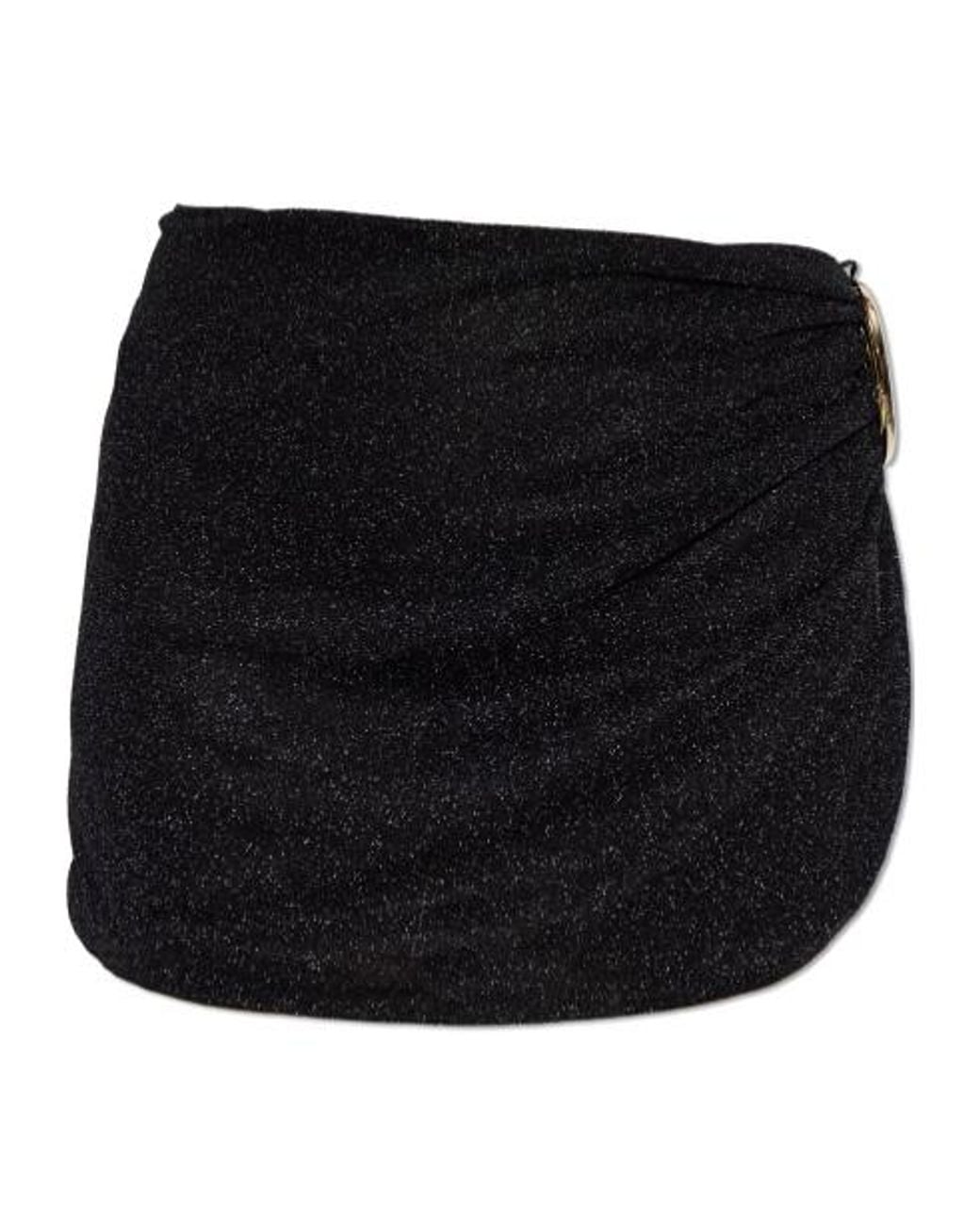 Oseree Black Lumière Spiral Wrap-Style Pareo