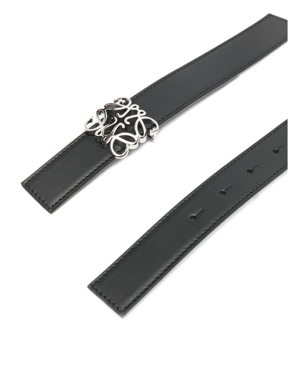 Loewe White Anagram Reversible Belt