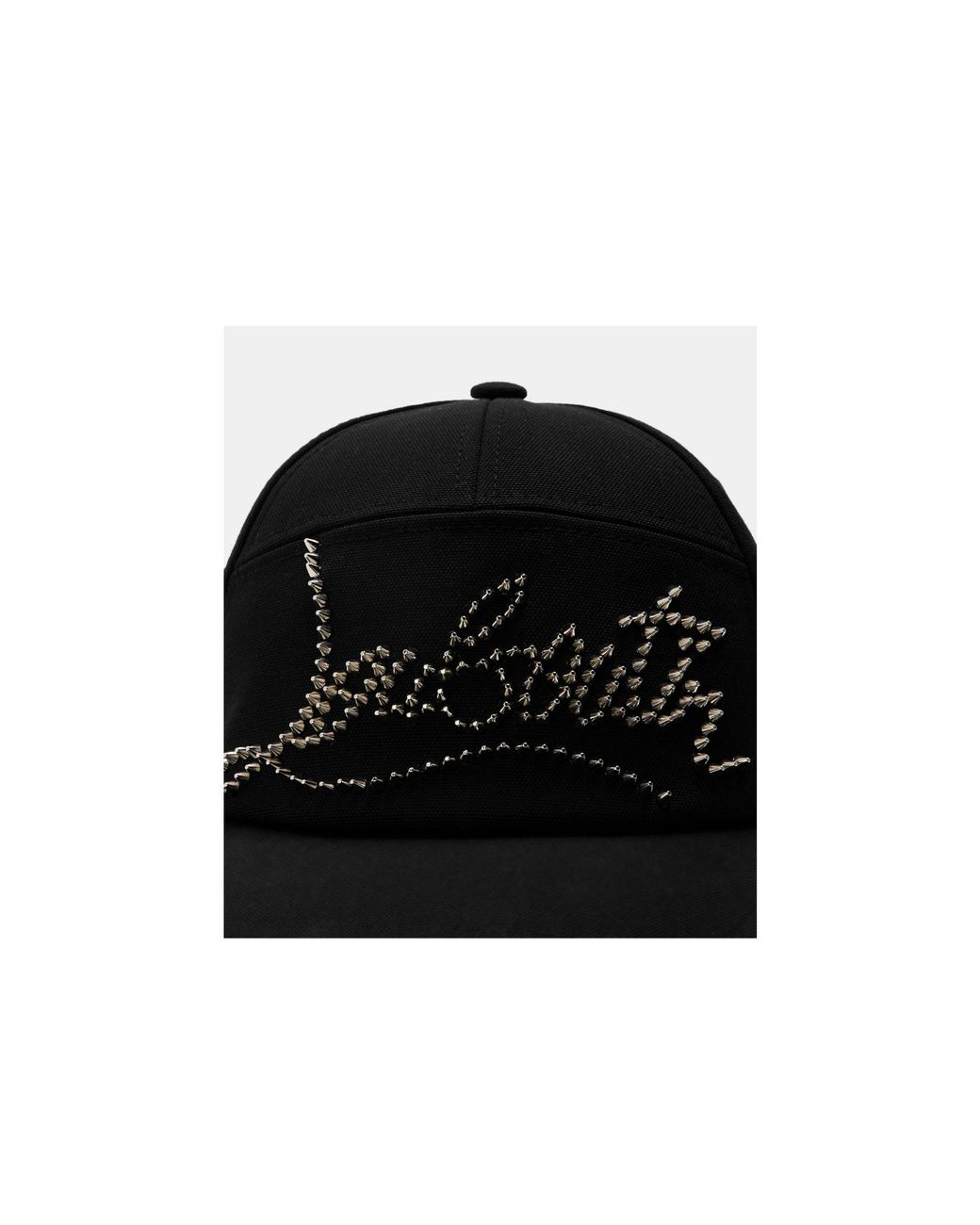 Christian Louboutin Black Flatbrim Baseball Cap for men