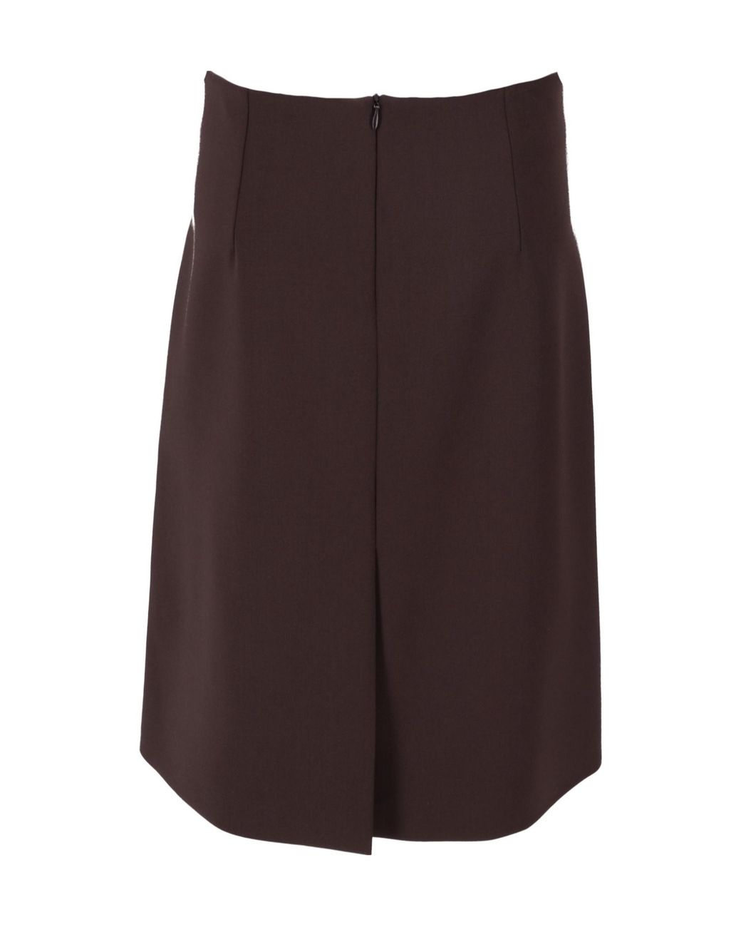 P.A.R.O.S.H. Brown Wool-Blend Midi Skirt