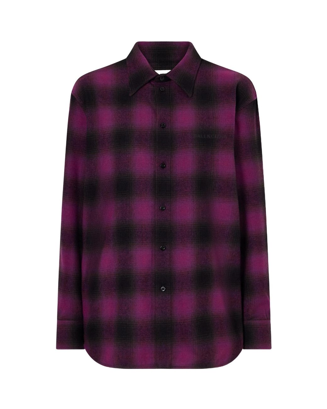 Balenciaga Purple Flannel Shirt