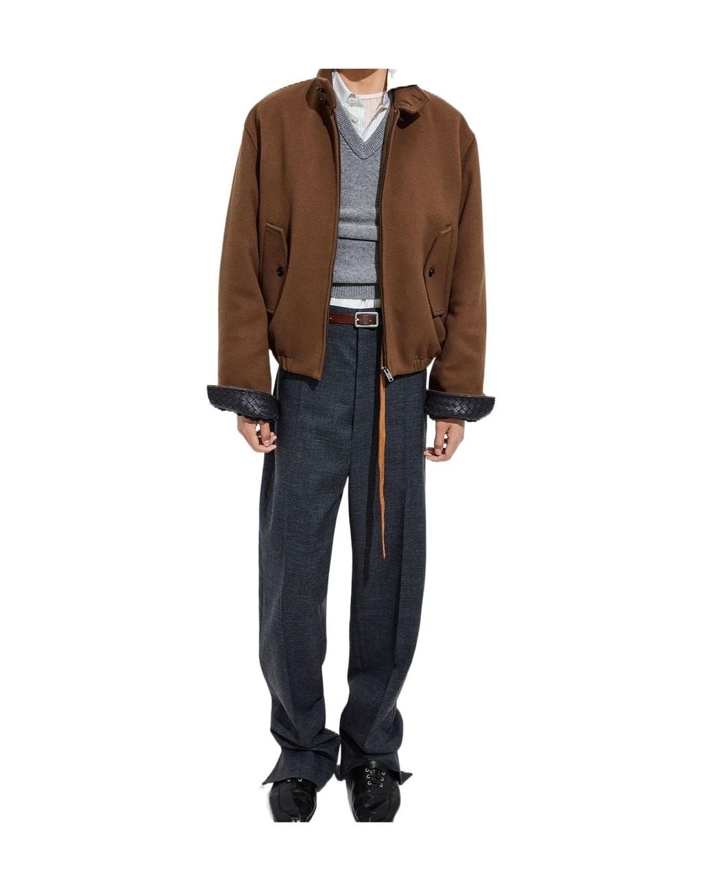 Bottega Veneta Black Wool And Cashmere Blouson for men