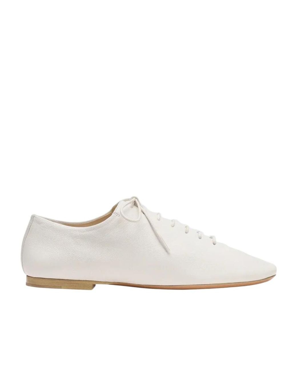 Lemaire White Leather Lace-Up Derby Shoes