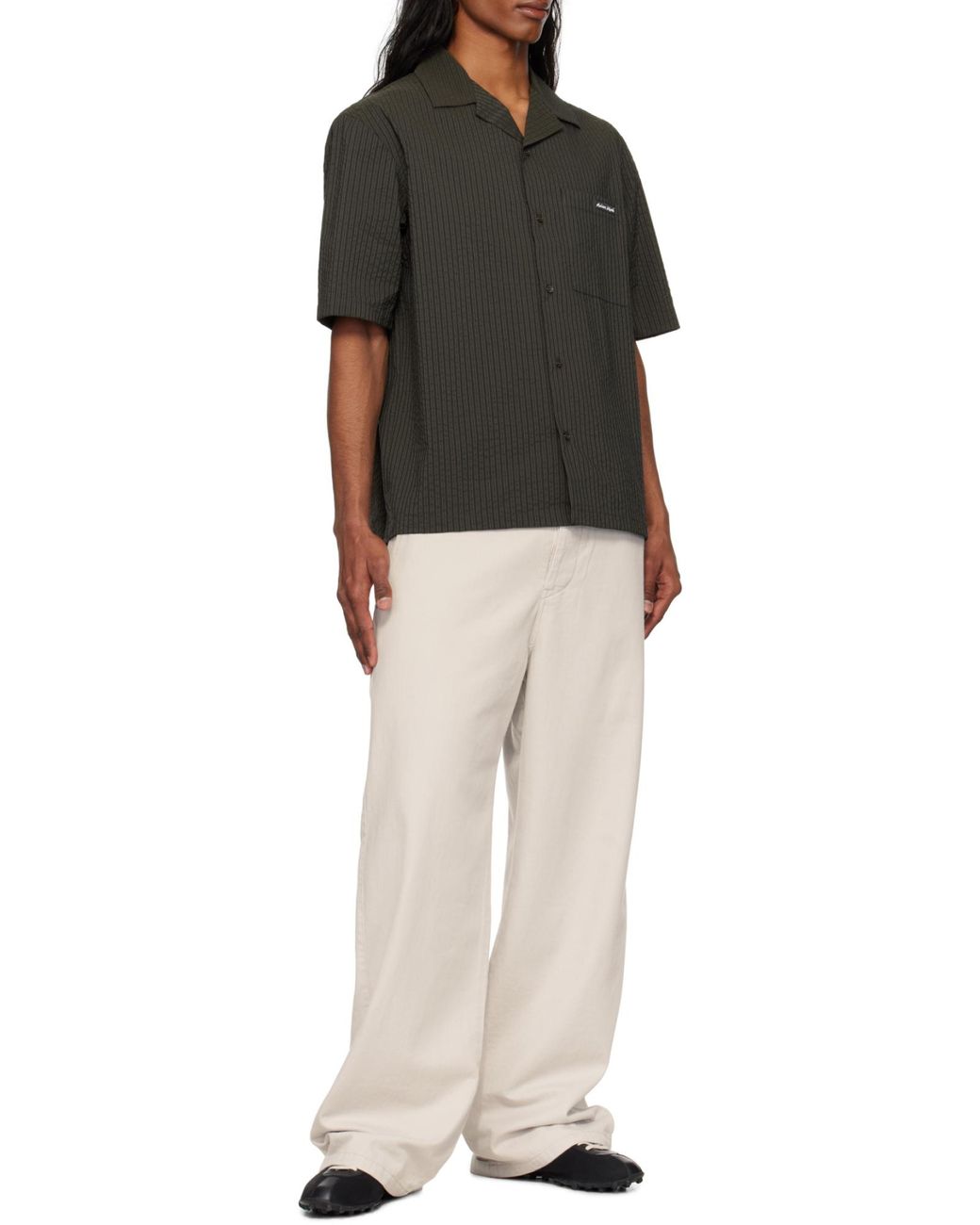 Maison Kitsuné Gray Maison Kitsuné Resort Shirt for men