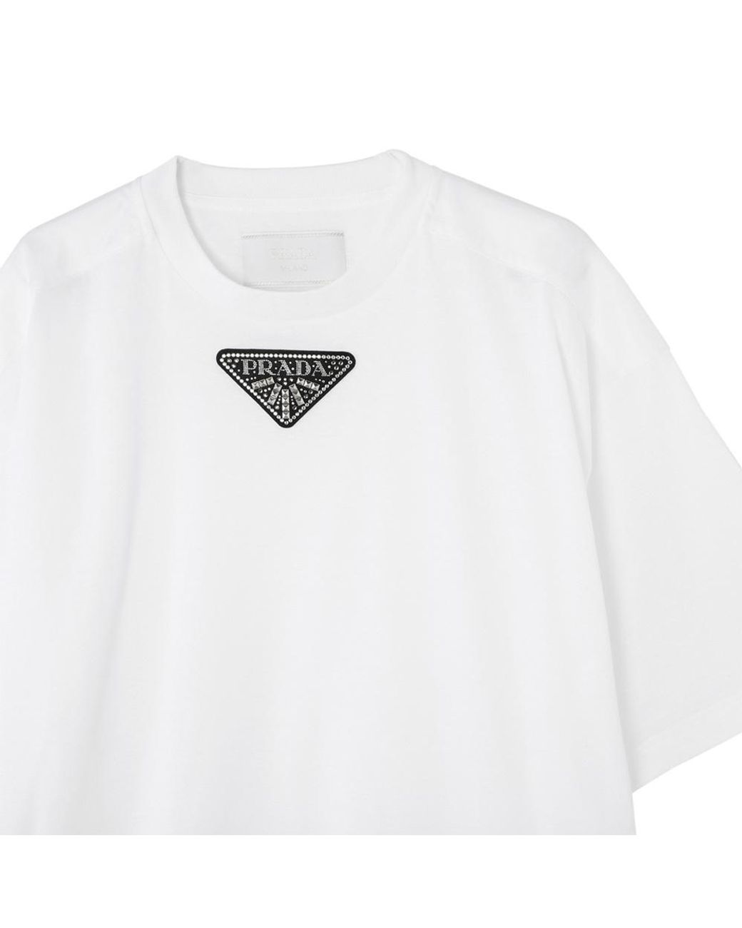 Prada White Logo Short-Sleeved T-Shirt for men