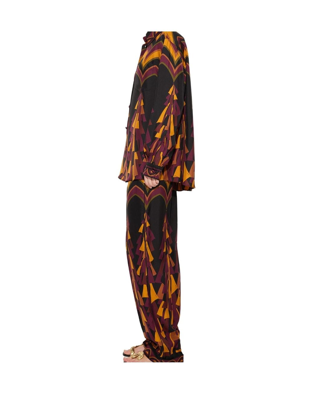 Emilio Pucci Brown Pucci Baiadera Print Silk Shirt