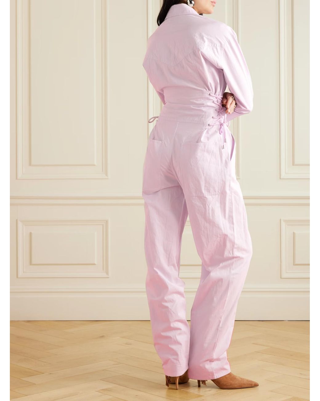 Isabel Marant Pink Irianna Zipped Jumpsuit