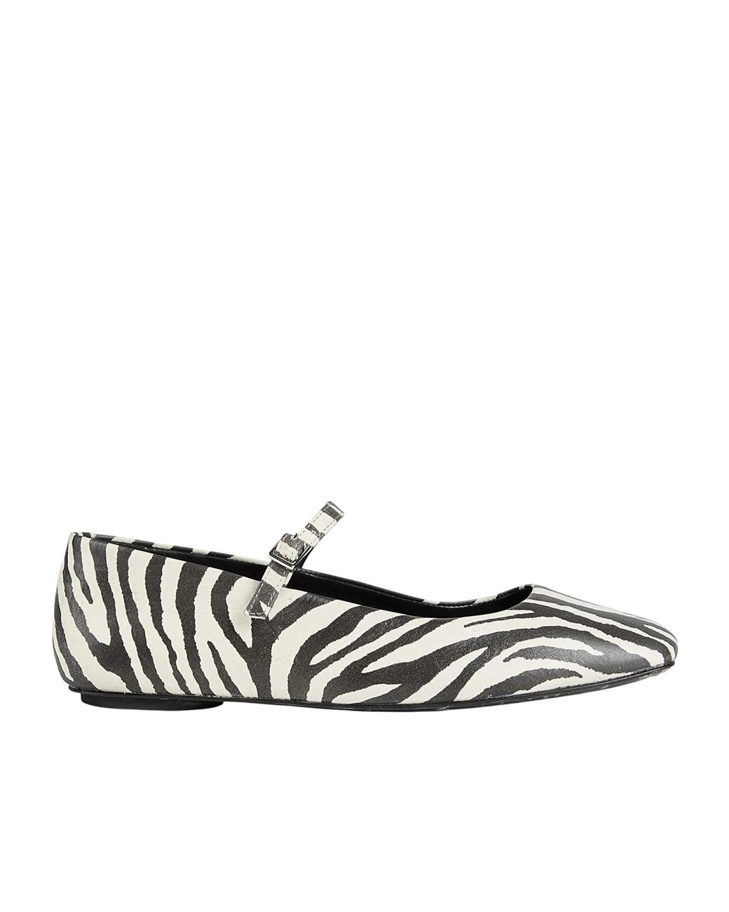 MAX&Co. White Leather Ballet Flats