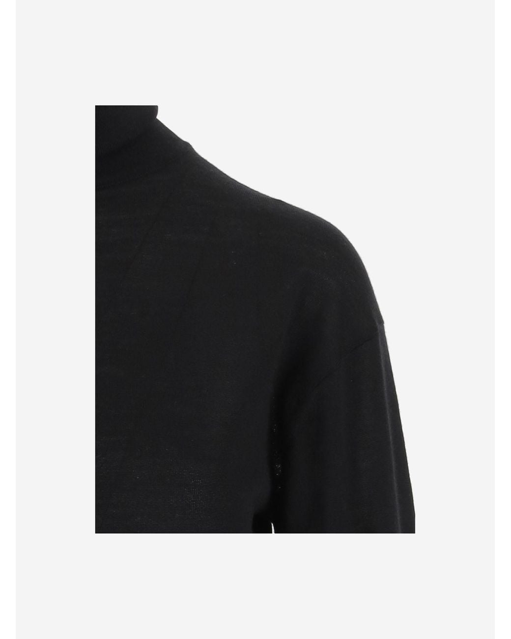 Saint Laurent Black Turtleneck Long-Sleeve Sweater