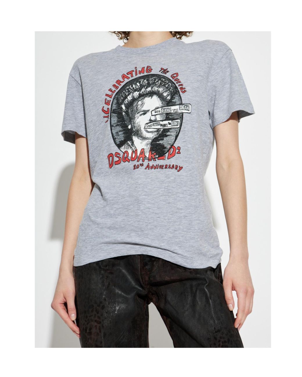 DSquared² Gray Cotton T-Shirt