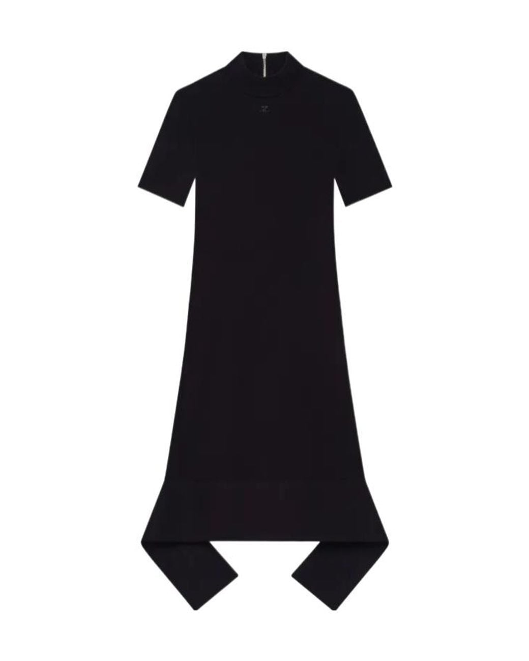Courreges Black Scuba Mini Dress