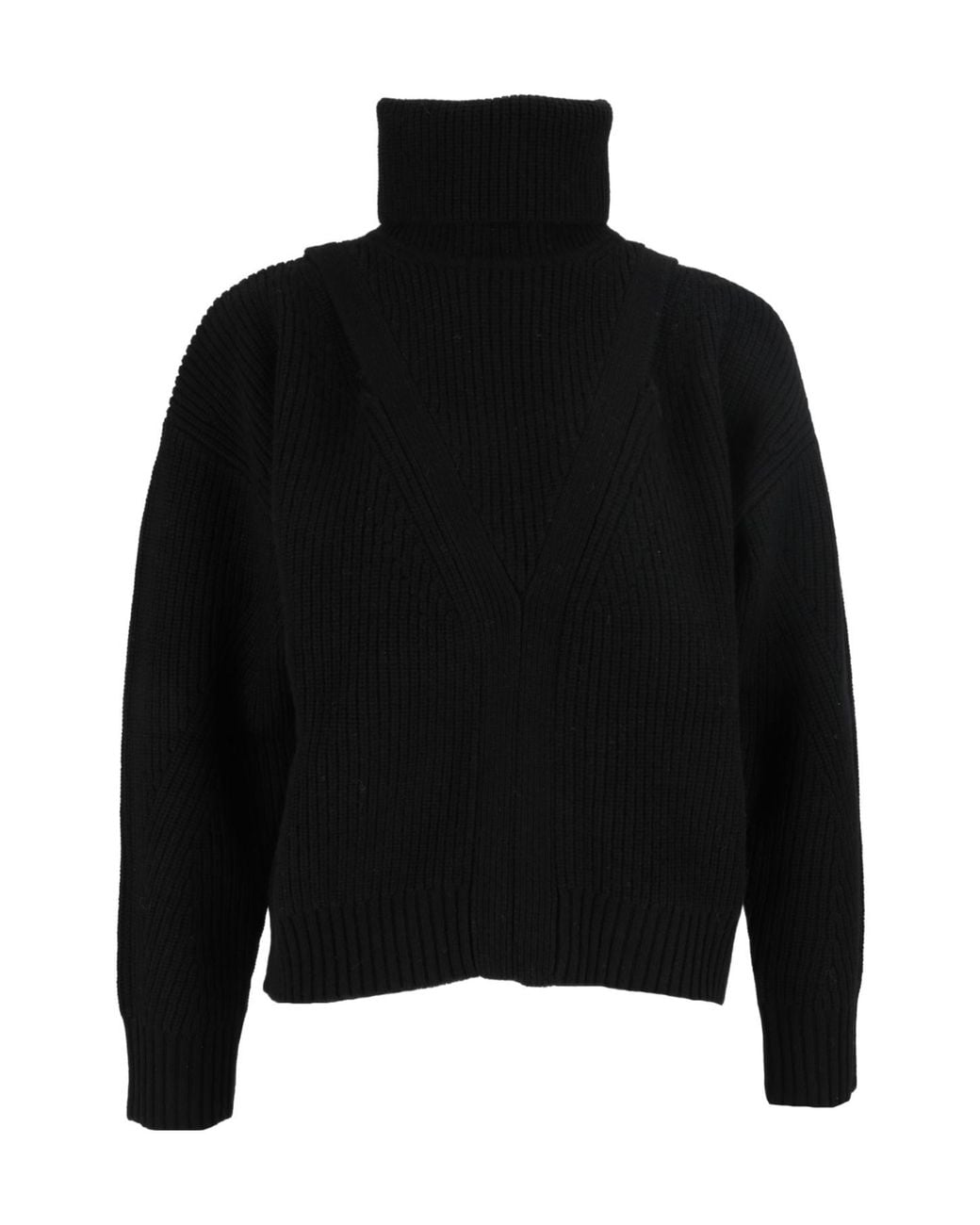 P.A.R.O.S.H. Black P.A.R.O..H. Openwork High Neck Knitted Sweater