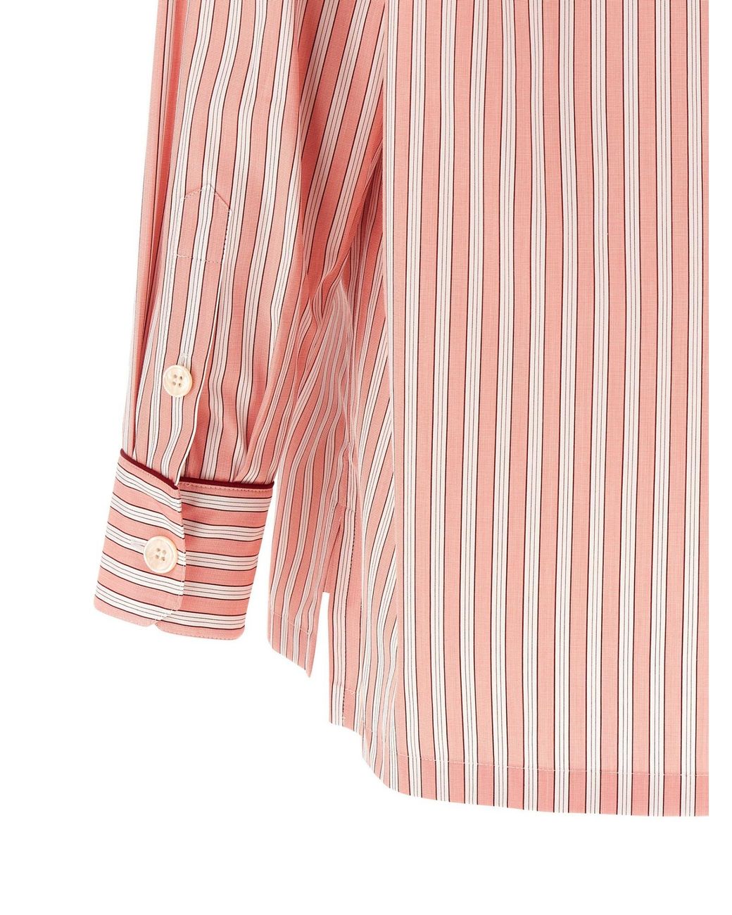Dolce & Gabbana Pink Cotton-Silk Stripe Shirt