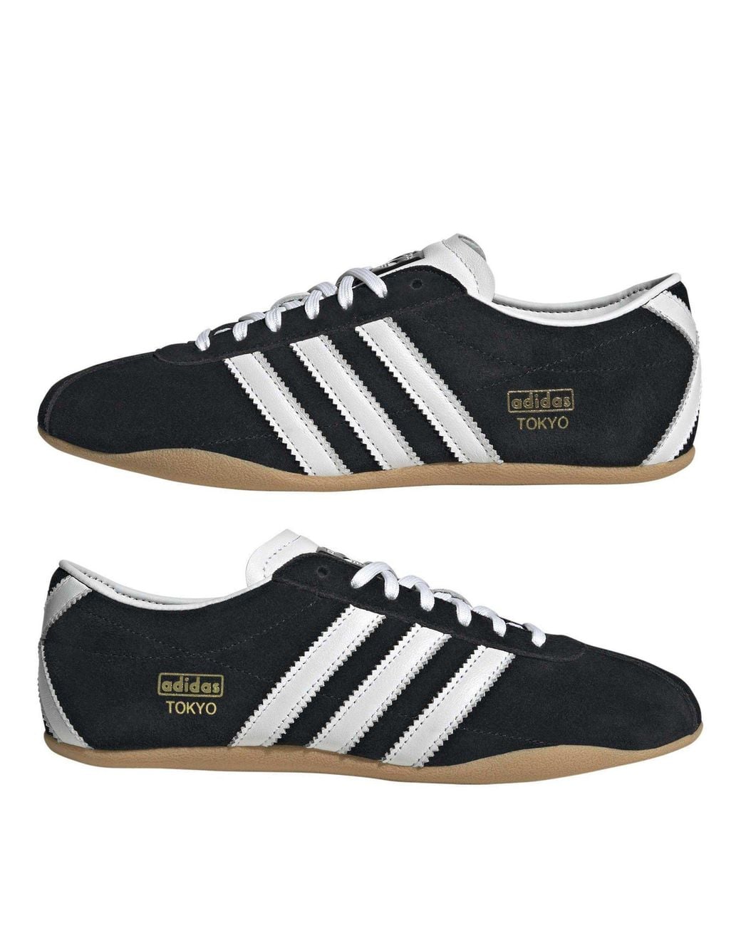 Adidas Originals Black Suede Low-Top Lace-Up Shoes