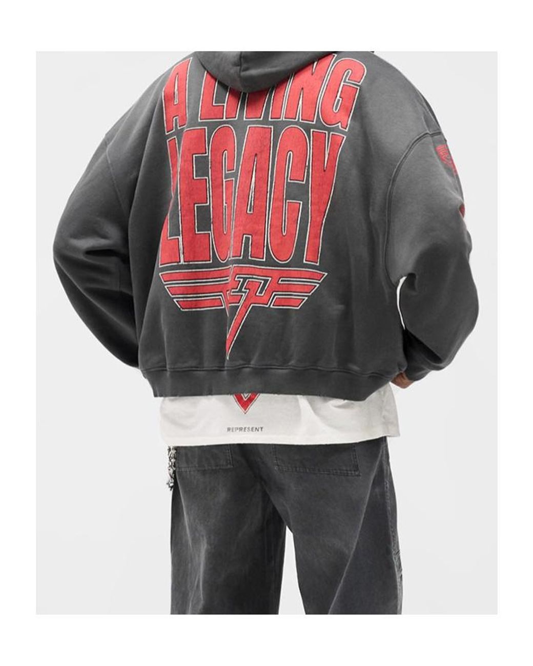 Represent Black Living Legacy Reversible Sweatshirt for men