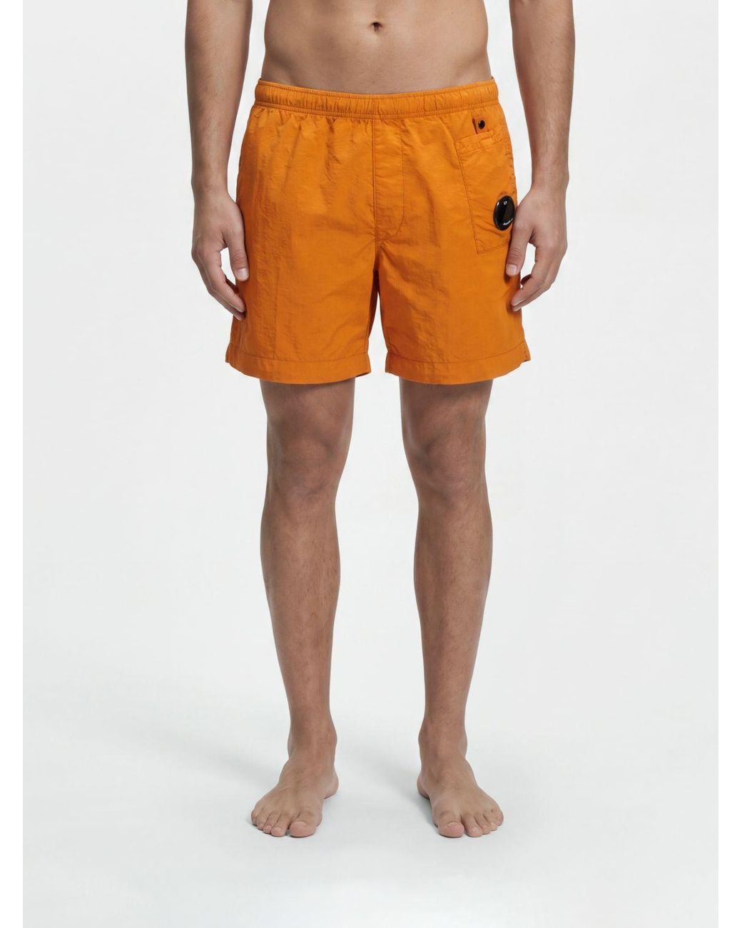 C P Company Orange Lens Detail Swim Shorts for men