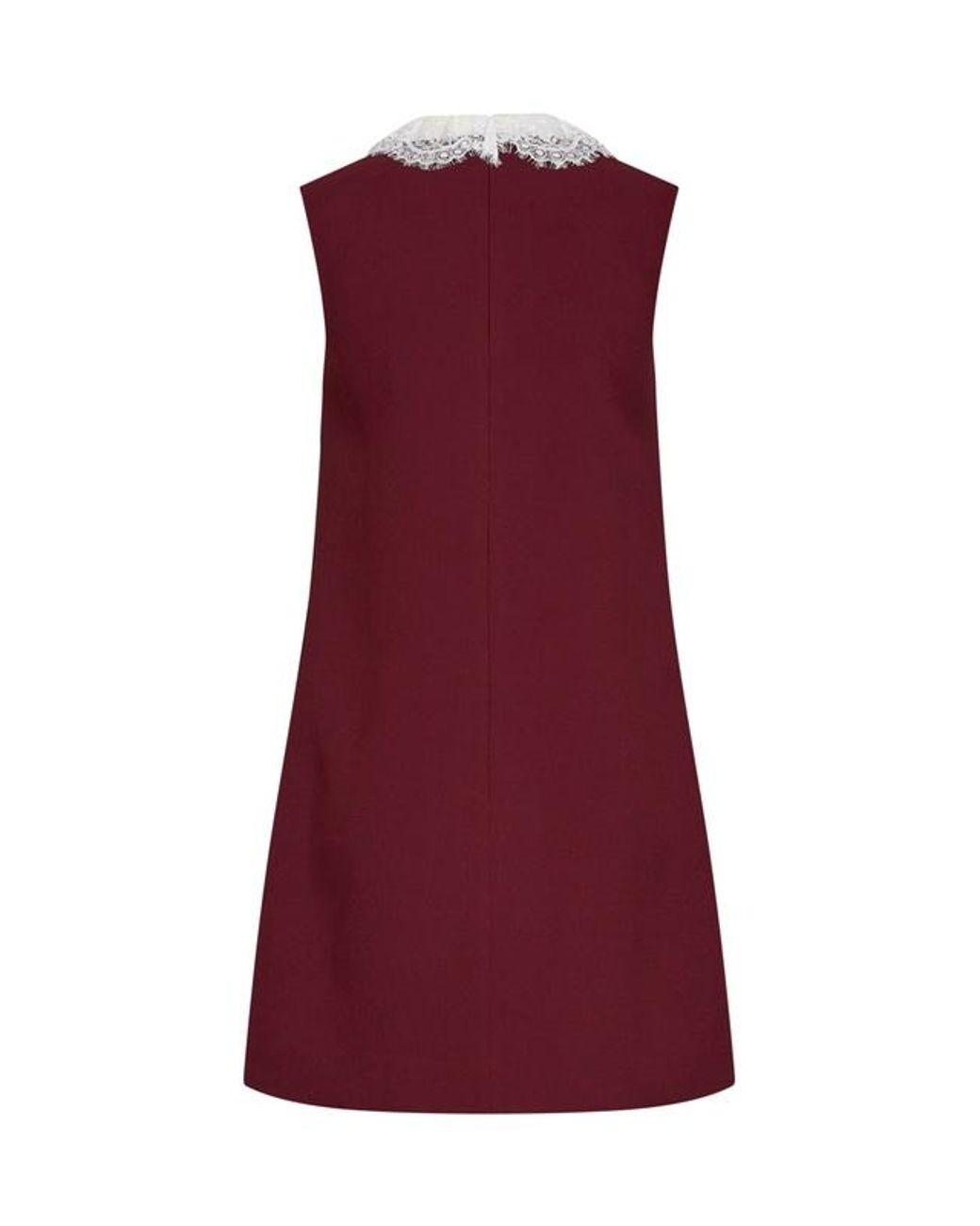 Self-Portrait Purple Mini Dress Bordeaux Crepe Polyester