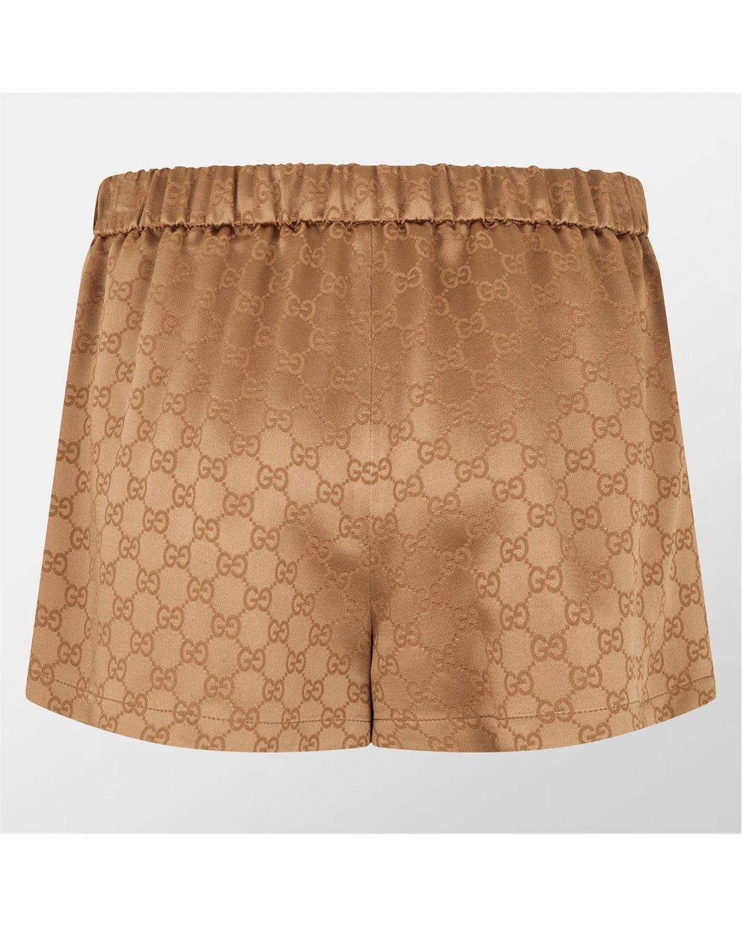 Gucci Brown Gg Silk Shorts