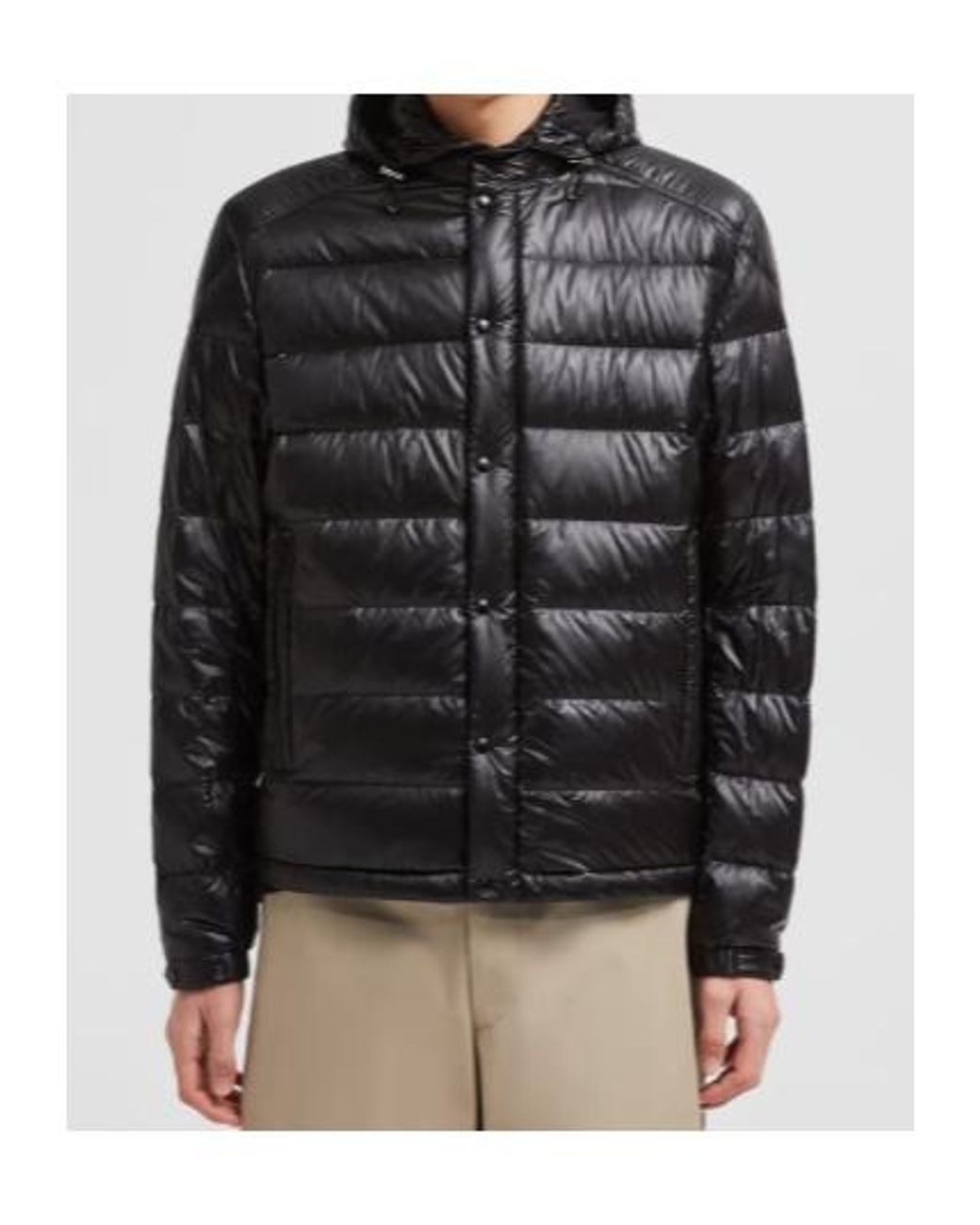 Moncler Black Gliere Logo Patch Padded Jacket for men