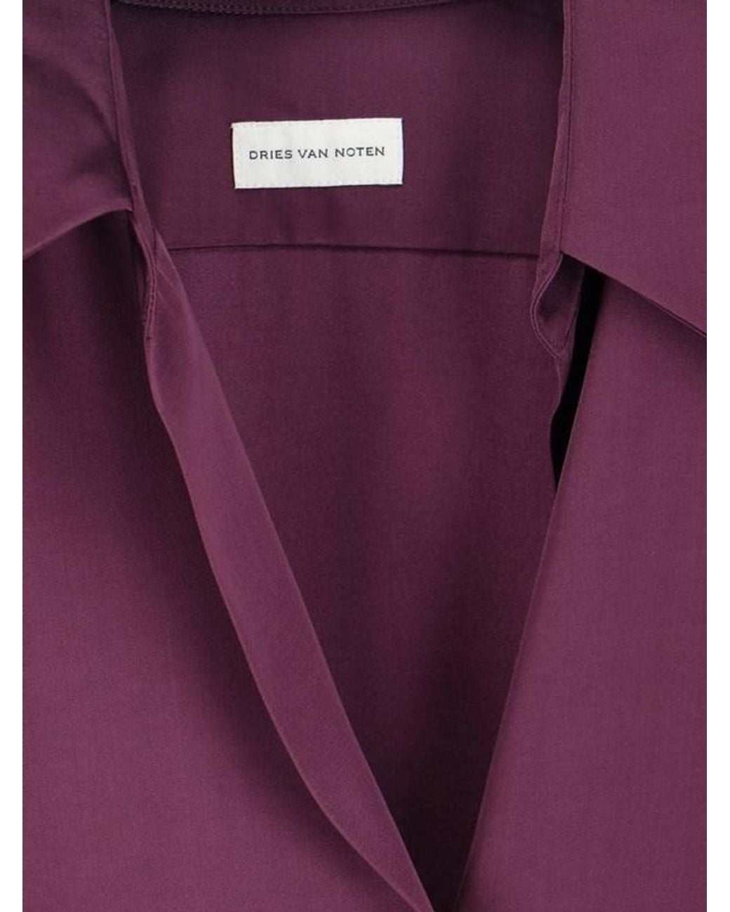 Dries Van Noten Purple Satin Shirt