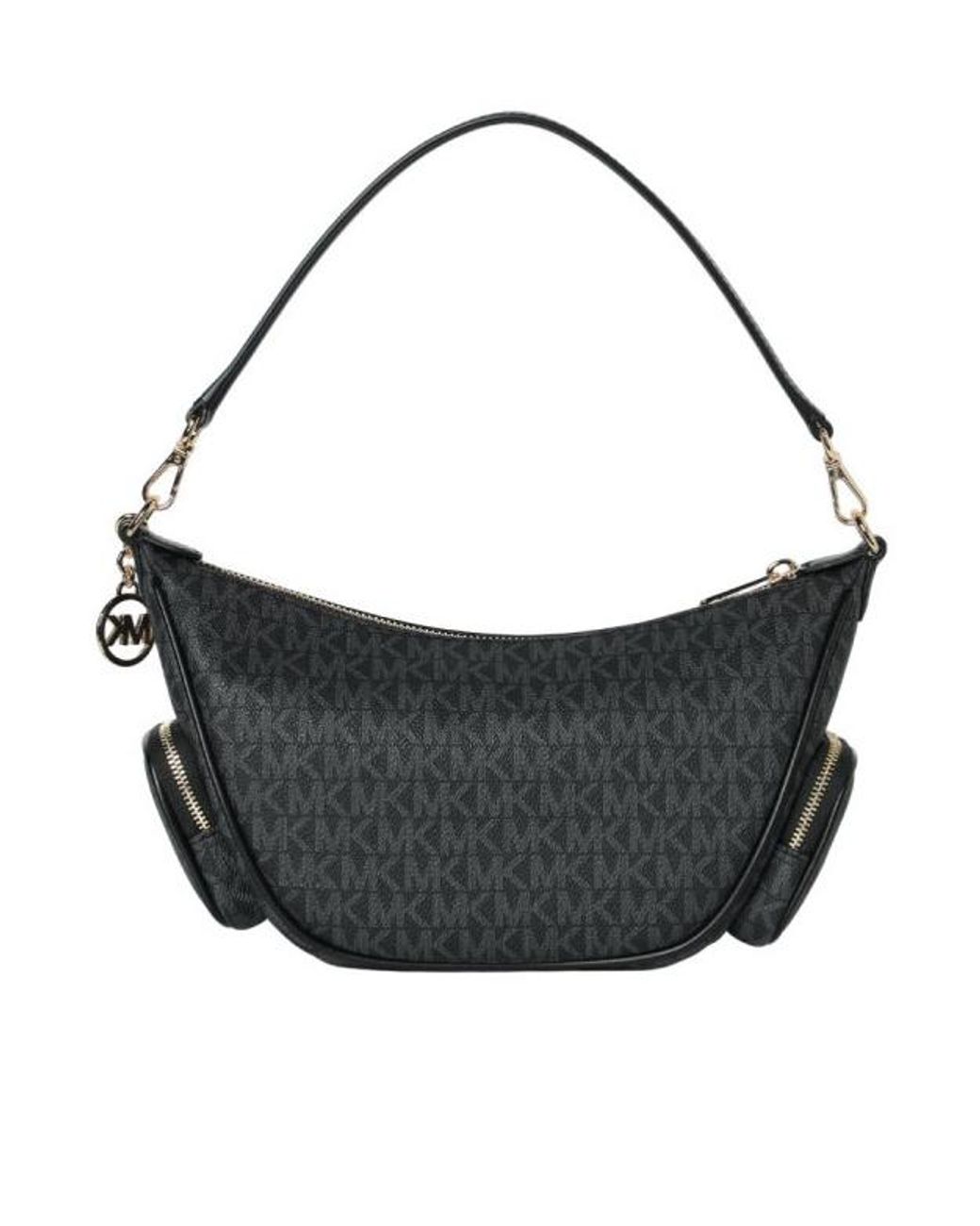 Michael Kors Black Merritt Small Signature Logo Convertible Shoulder Bag