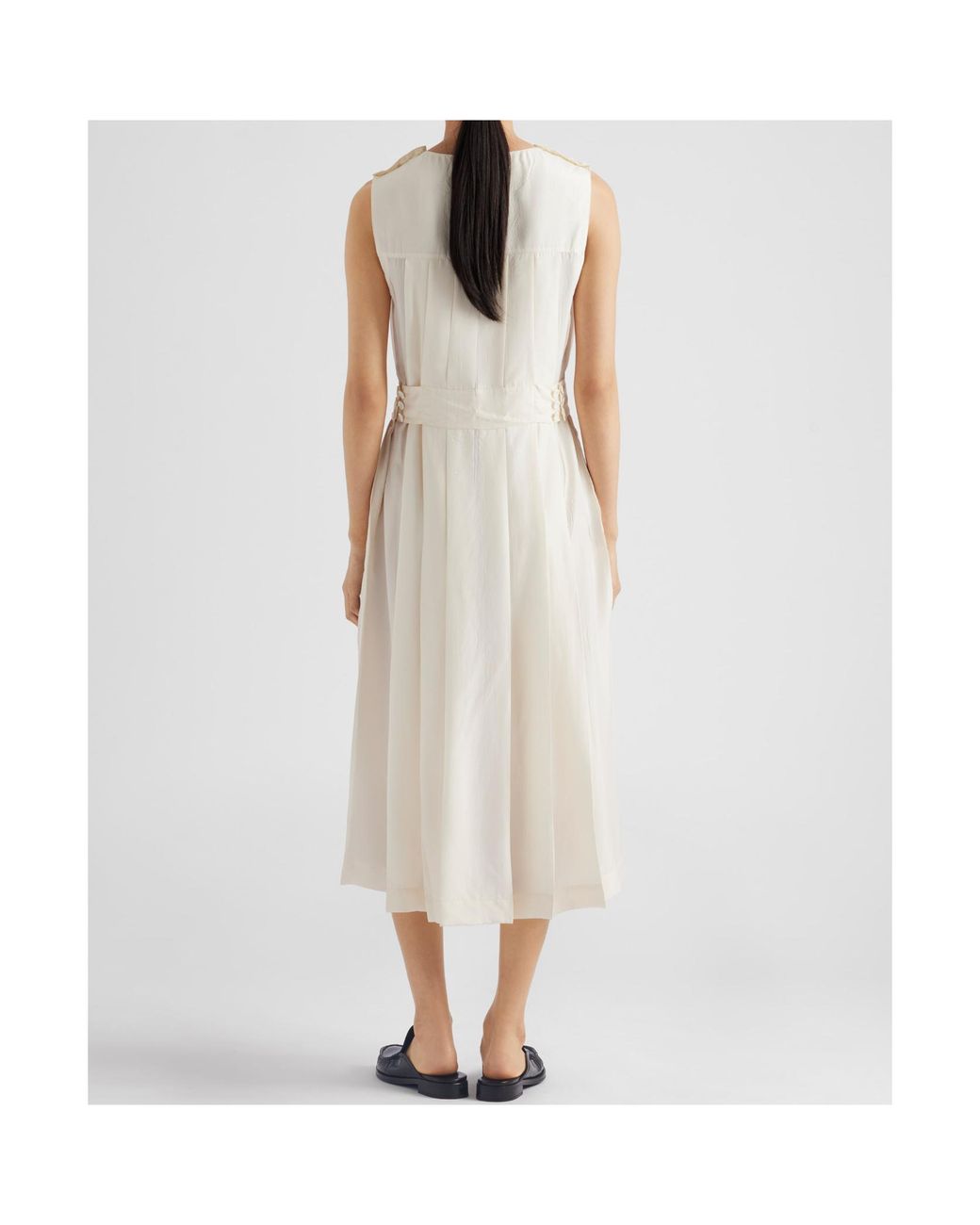 Prada White Pongé Silk Dress