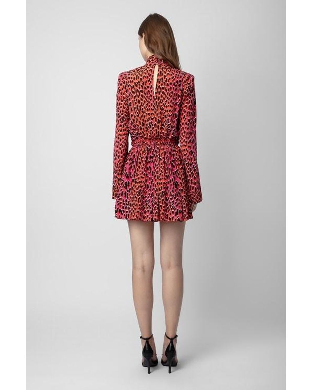 Zadig & Voltaire Red Leopard-Print Dress