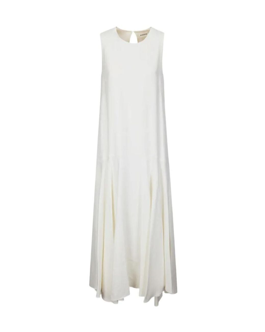 P.A.R.O.S.H. White Raisa Drop-Waist Dress