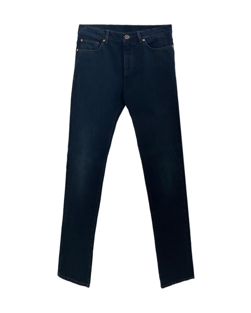 Versace Blue Logo-Plaque Jeans for men