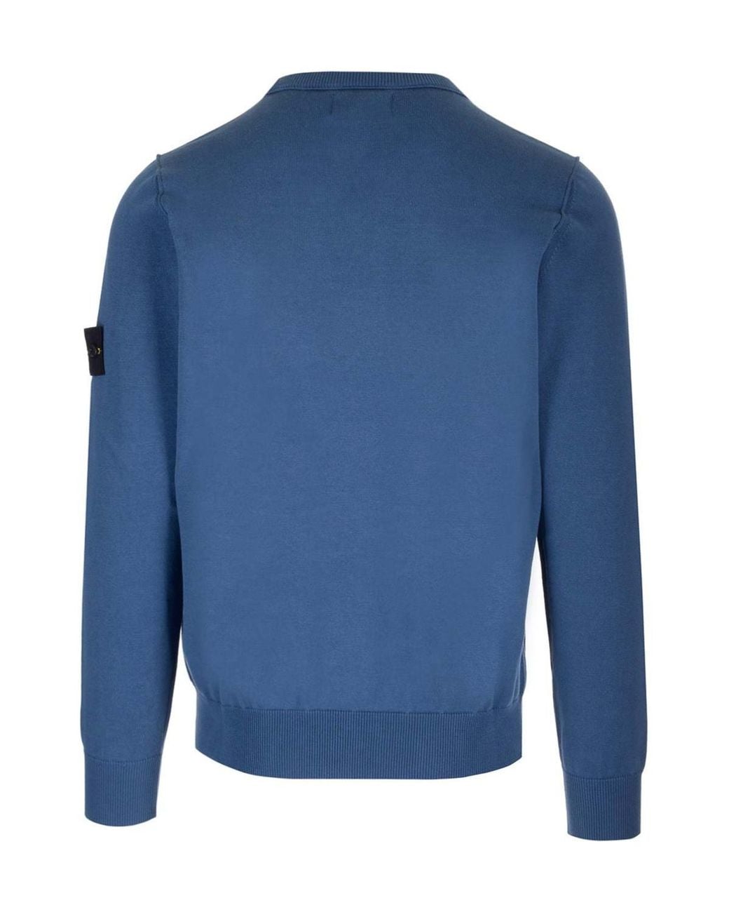 Stone Island Blue Compass Patch Crewneck Jumper for men