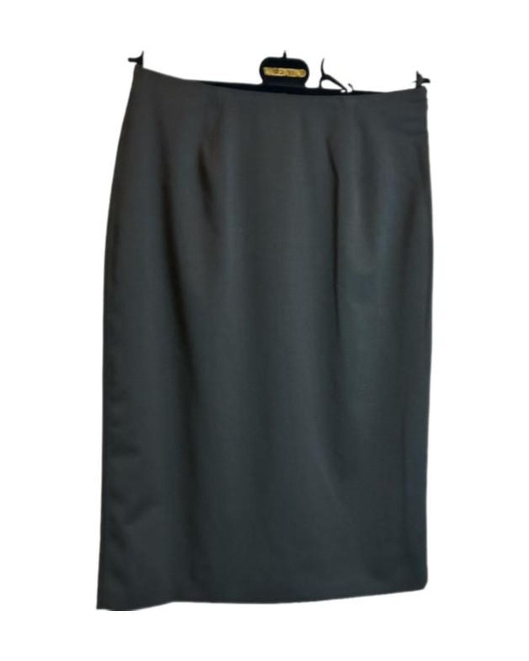 Valentino Black Solid-Color Skirt