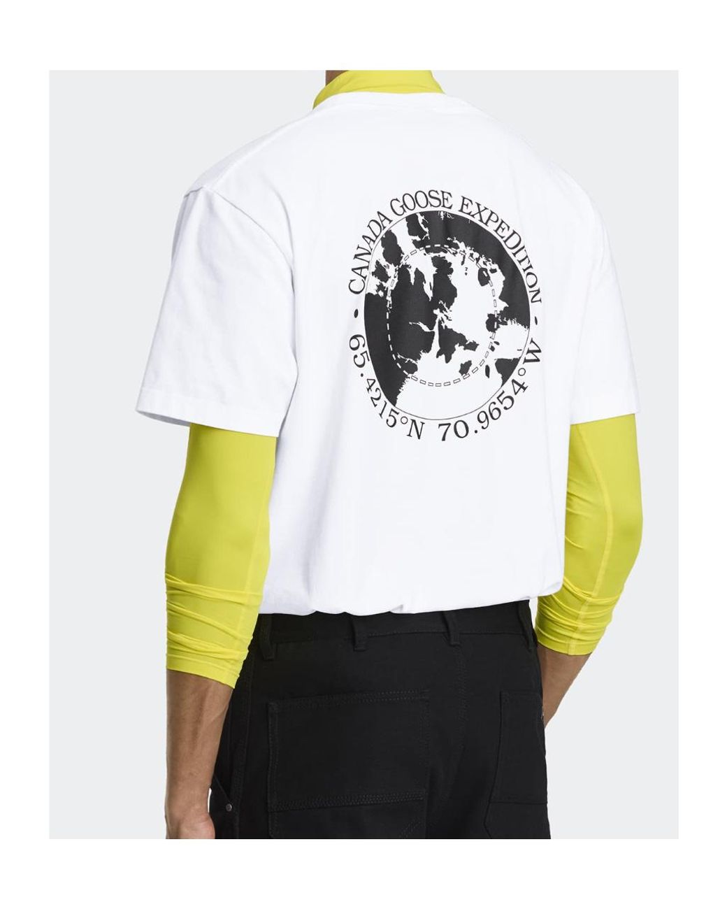 Canada Goose White Expedition Logo T-Shirt for men