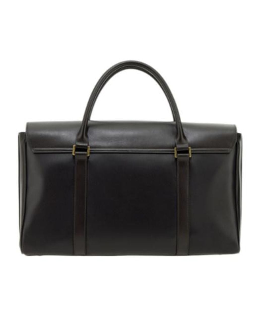 Emporio Armani Black Leather Tote Bag for men