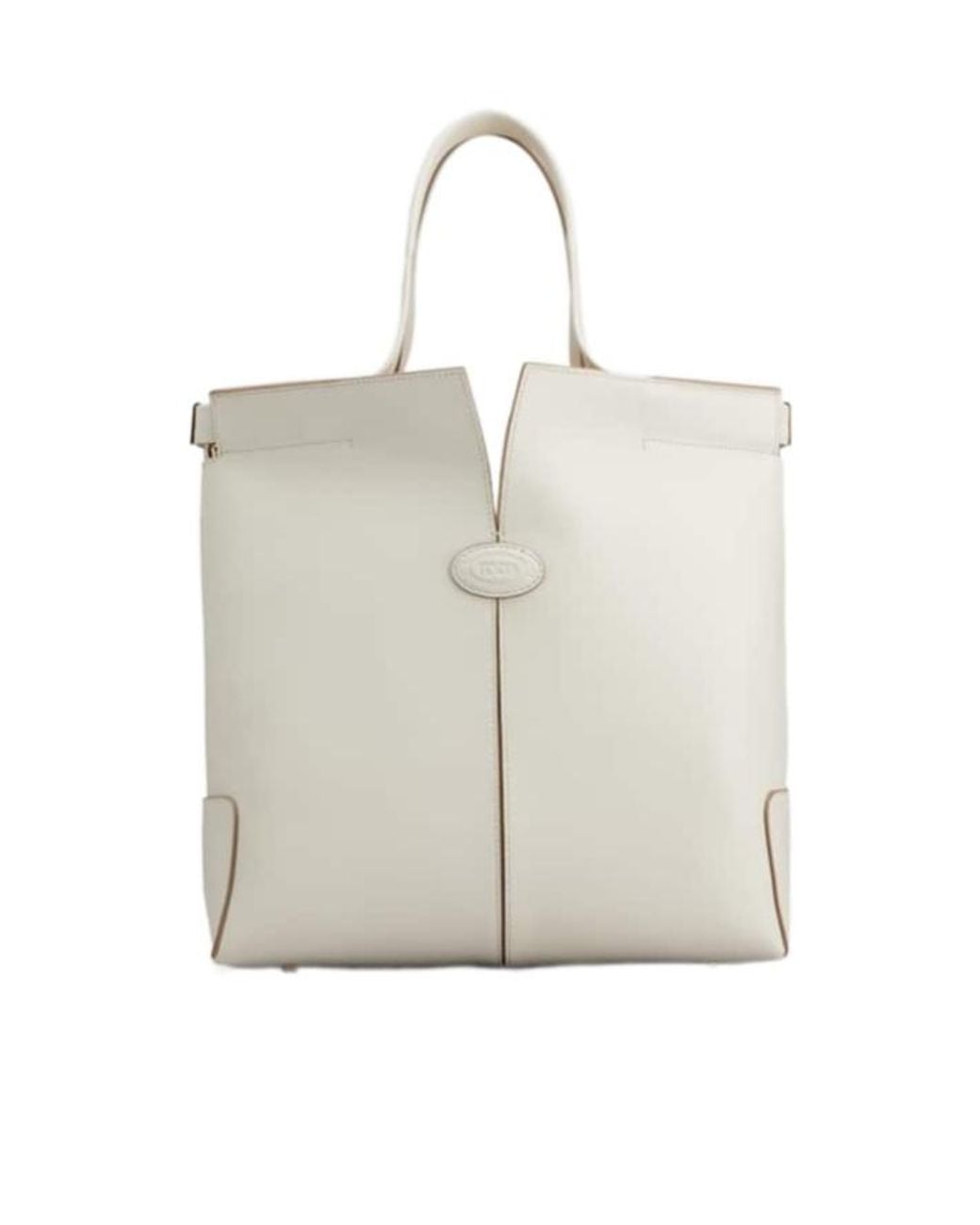 Tod's White Di Bag Folio Small Top Handle Bag