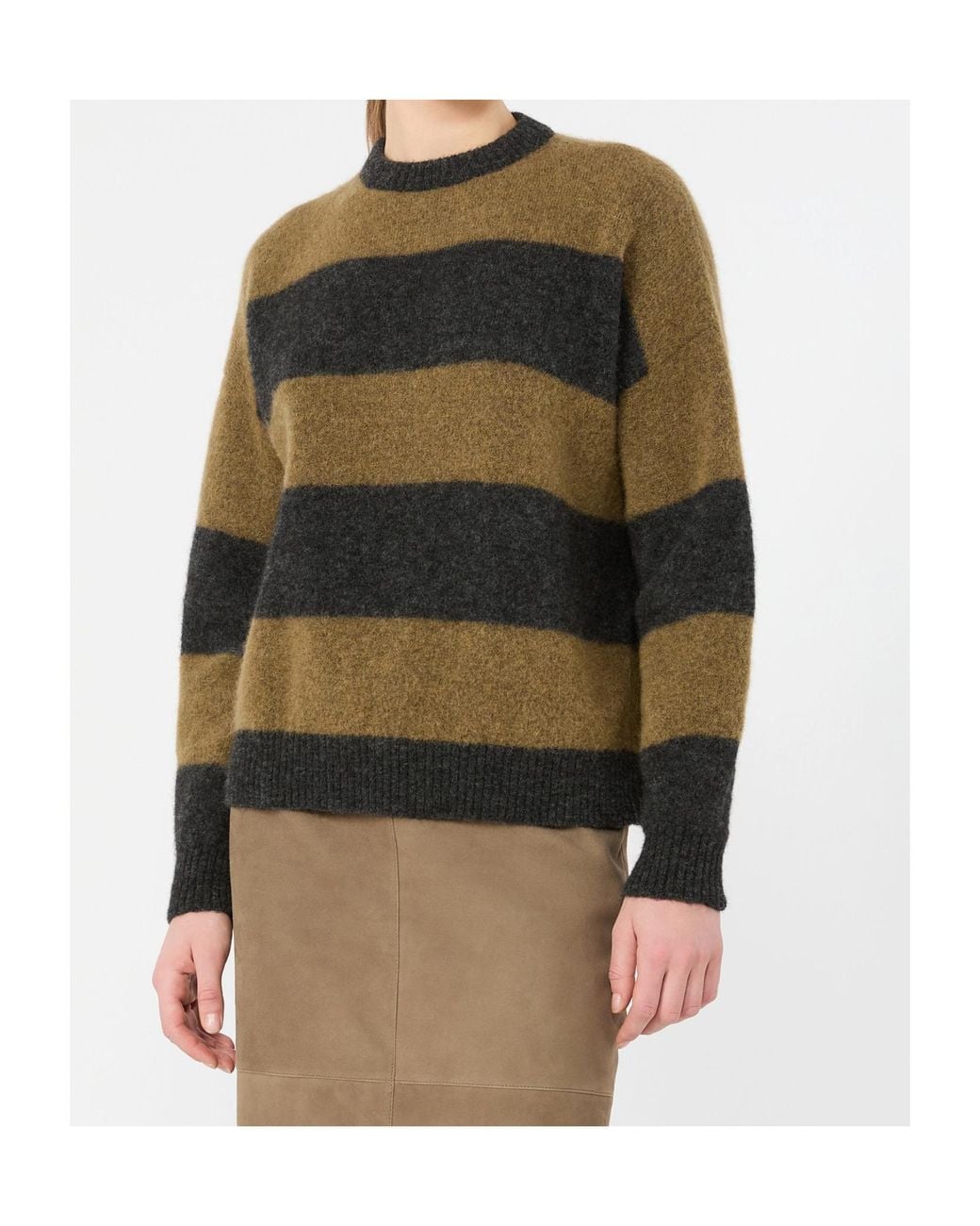 Weekend by Maxmara Green Tuono Striped Knitted Sweater