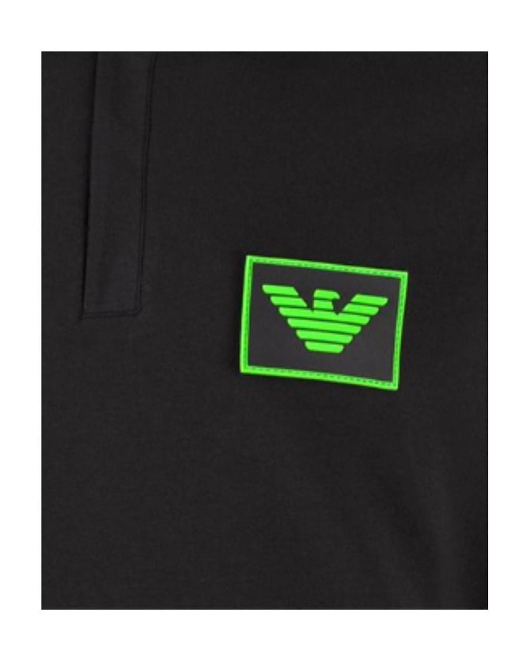Emporio Armani Black Logo Polo Shirt for men