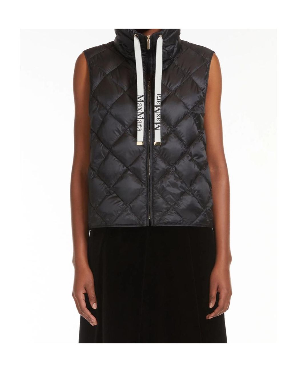 Max Mara Black The Cube Quilted Padded Gilet