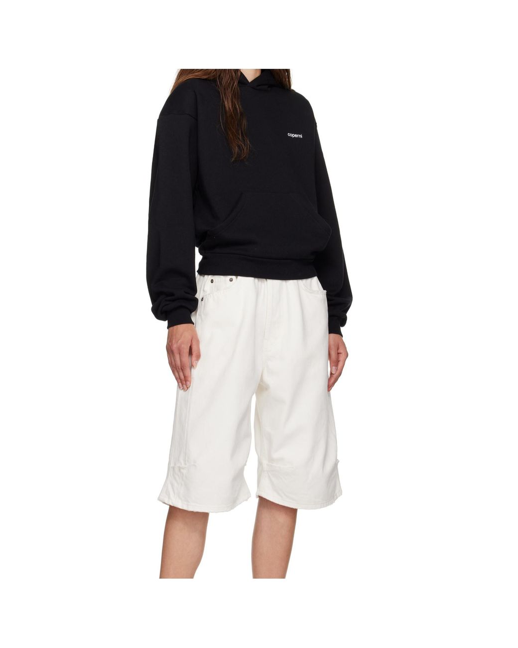 Coperni Black Logo-Print Hoodie