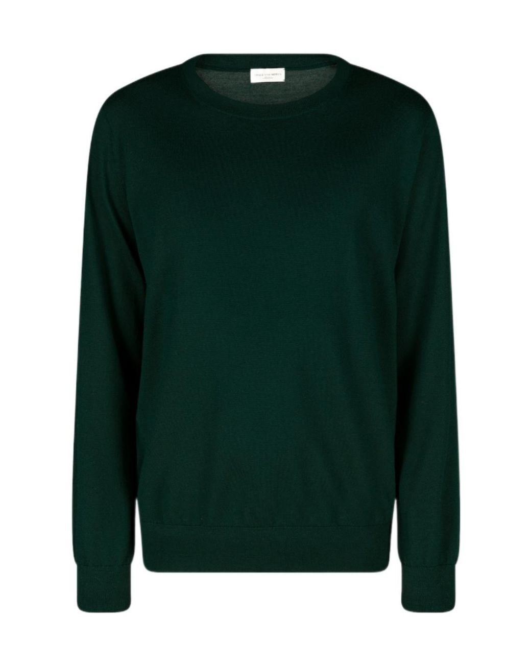 Dries Van Noten Green Round Neck Sweater for men