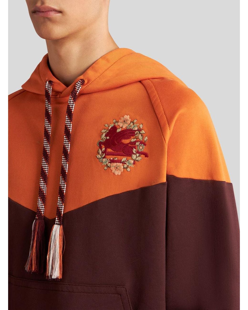 Etro Purple Polo En Coton À Motif Pegaso Brodé for men