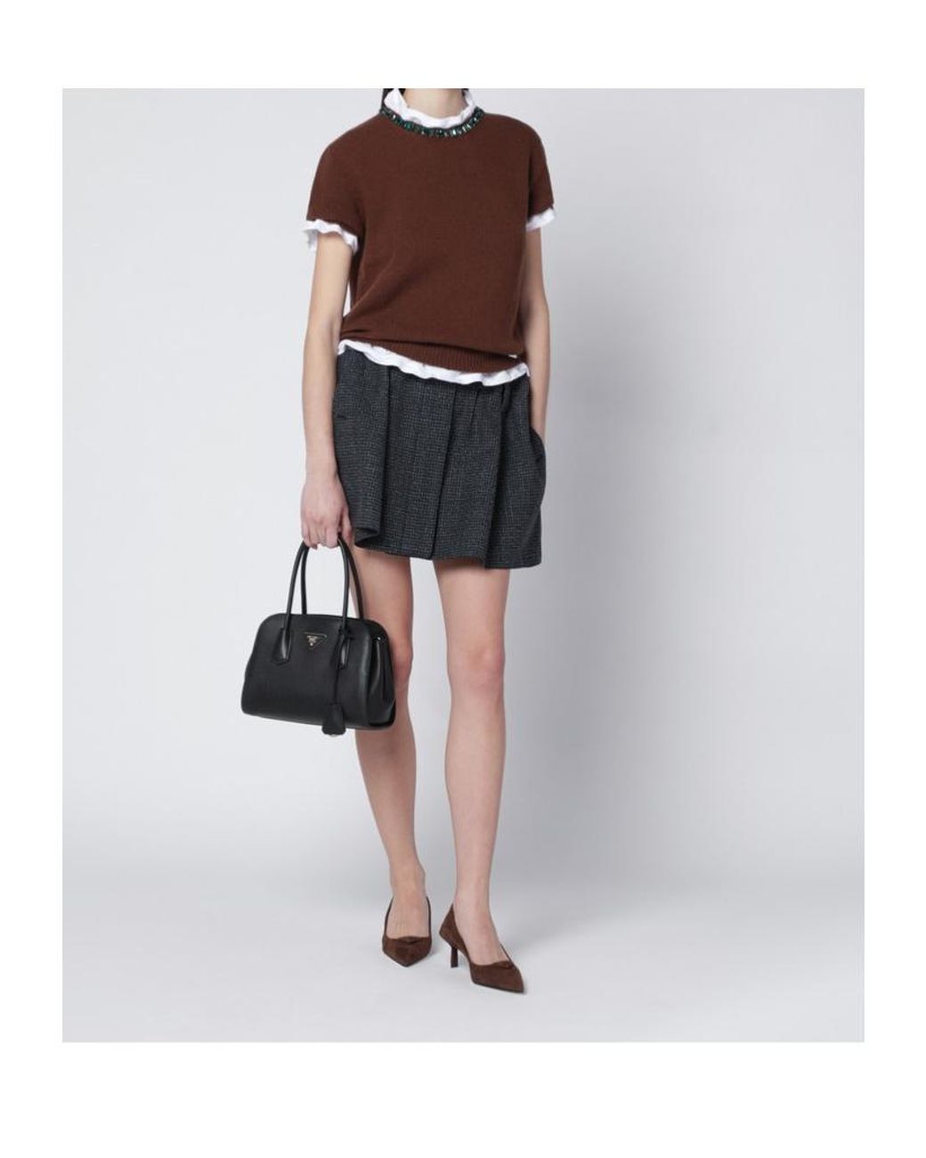 Prada Black Double-Handled Shoulder Bag