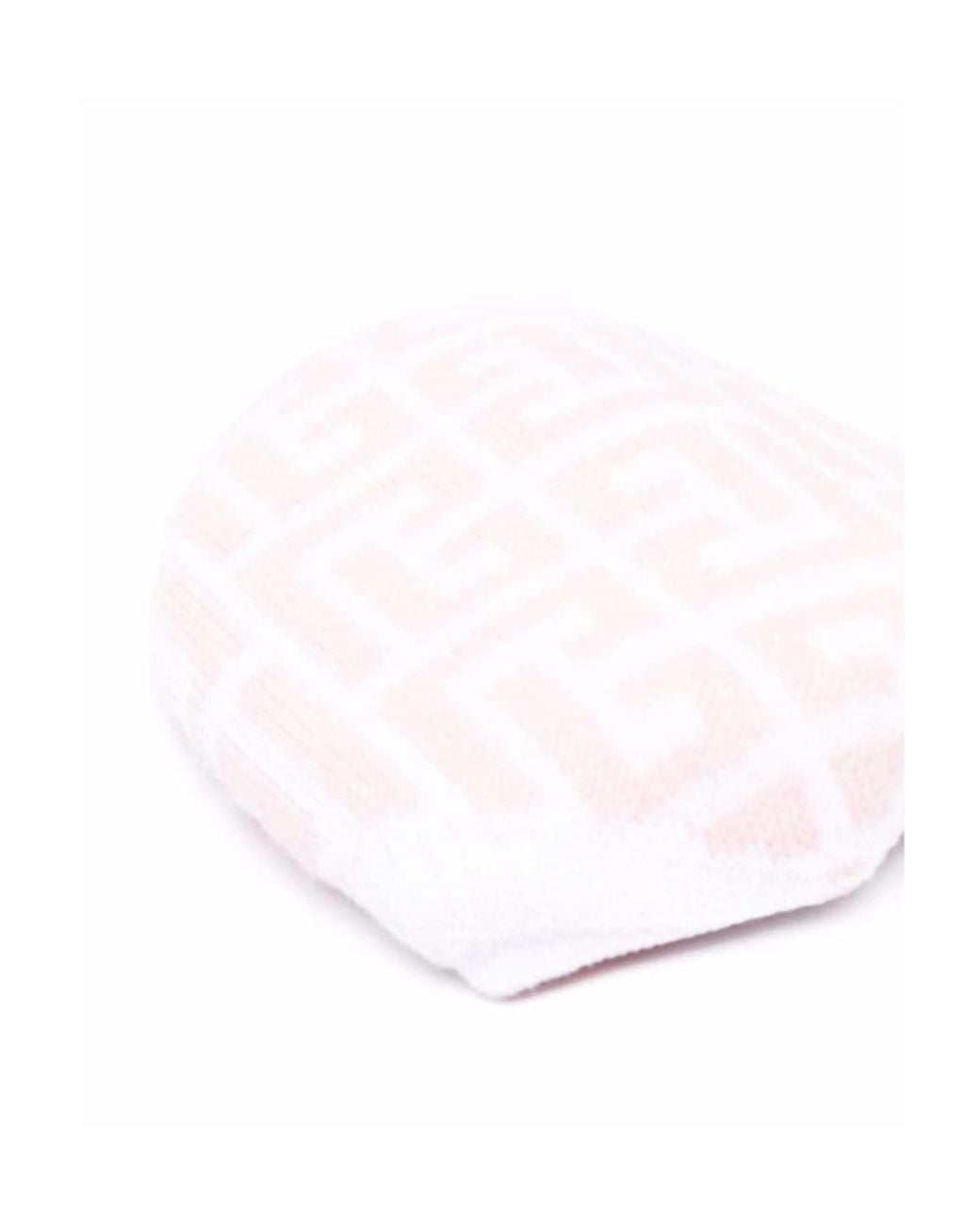 Balmain Pink Logo-Intarsia Knitted Cotton Face Mask