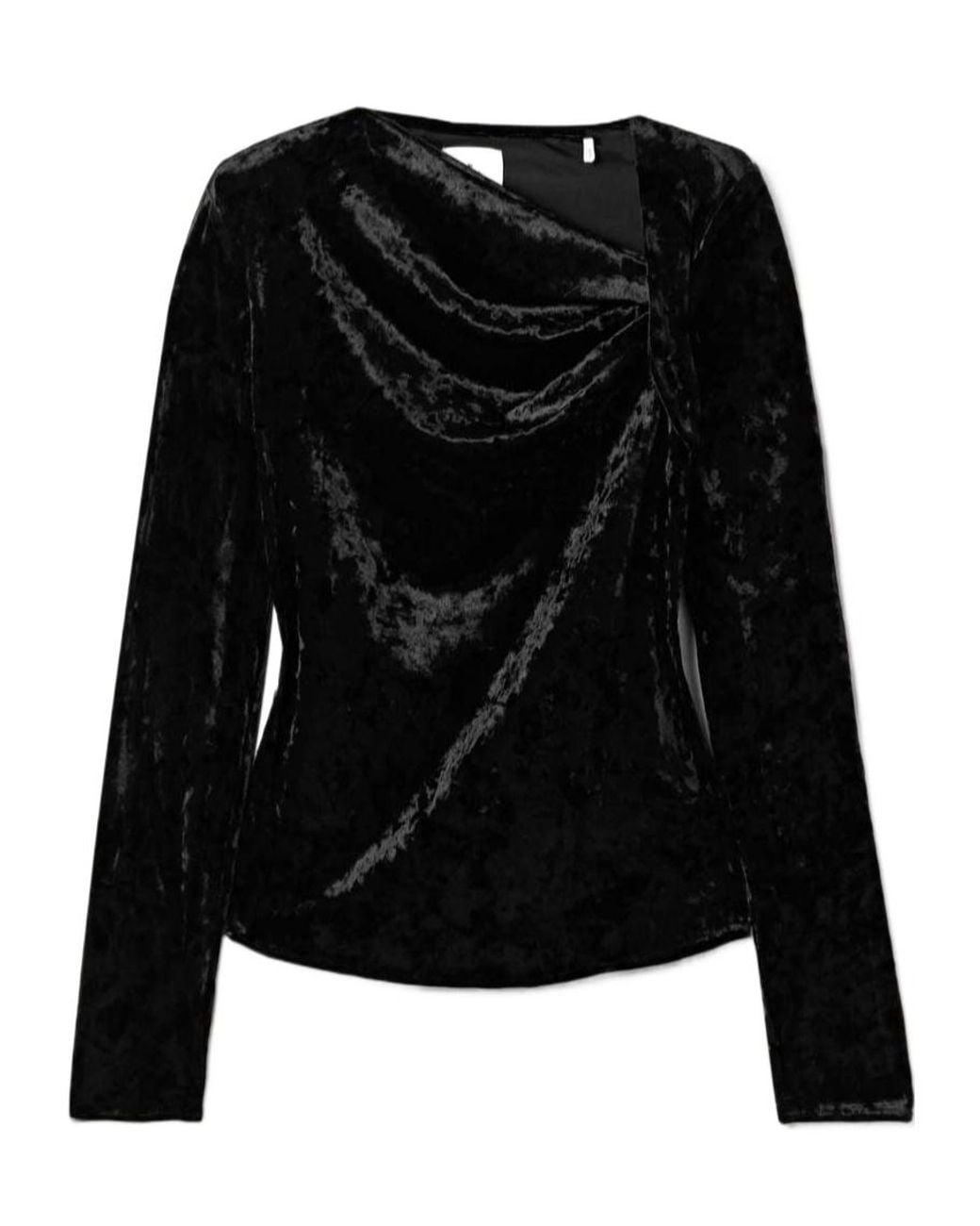 Isabel Marant Black Baixa Draped Top