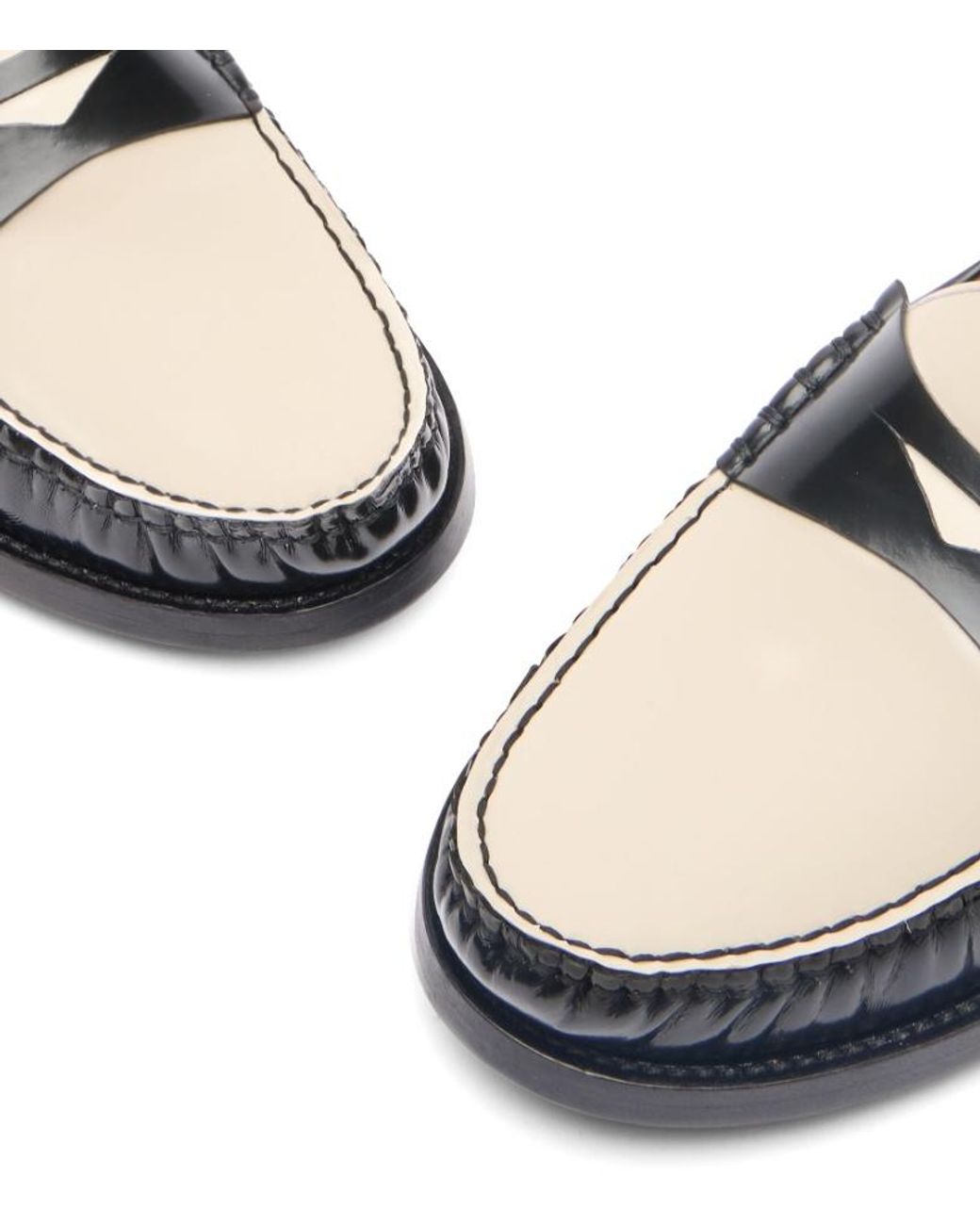 Stuart Weitzman Black Round Head Loafer Shoes