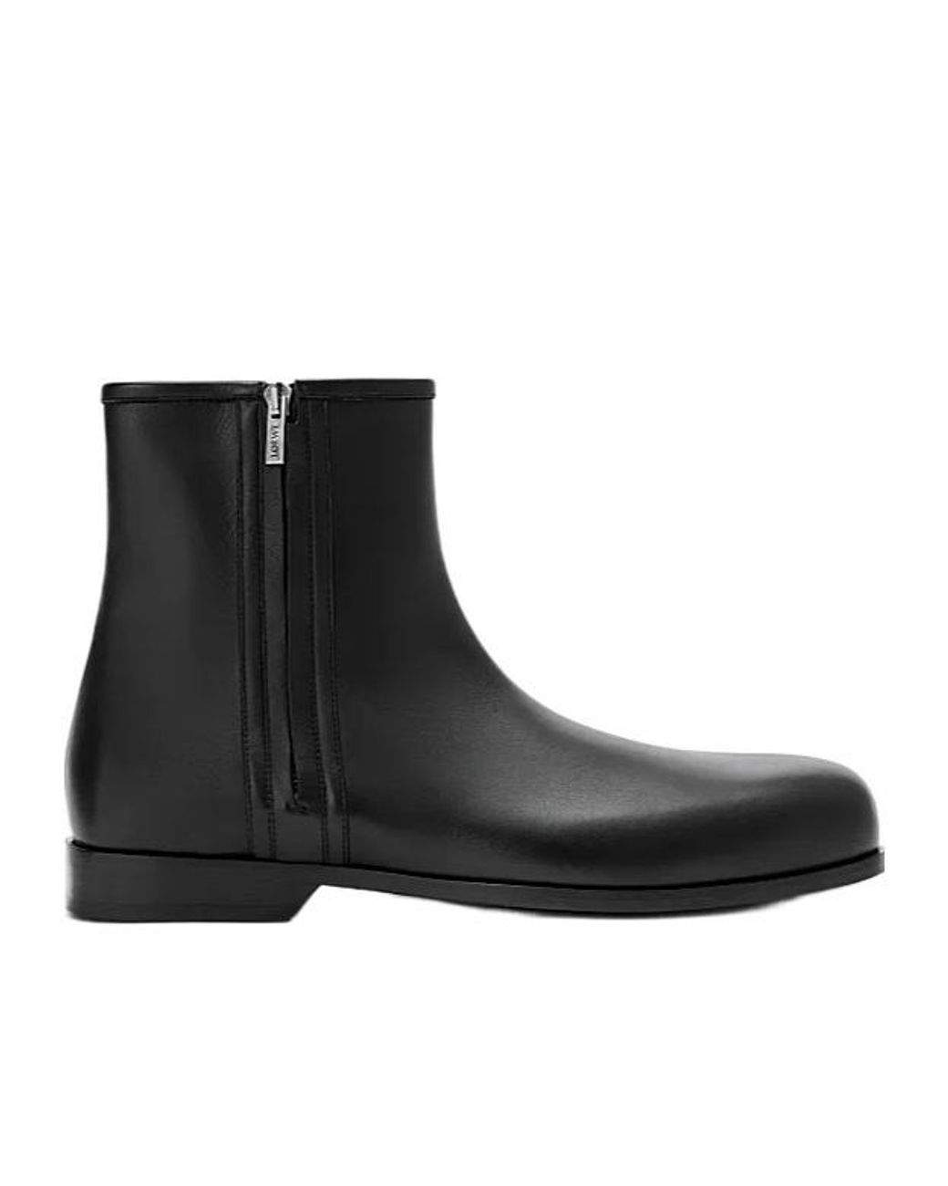 Loewe Black Bobine Smooth Leather Ankle Boots for men