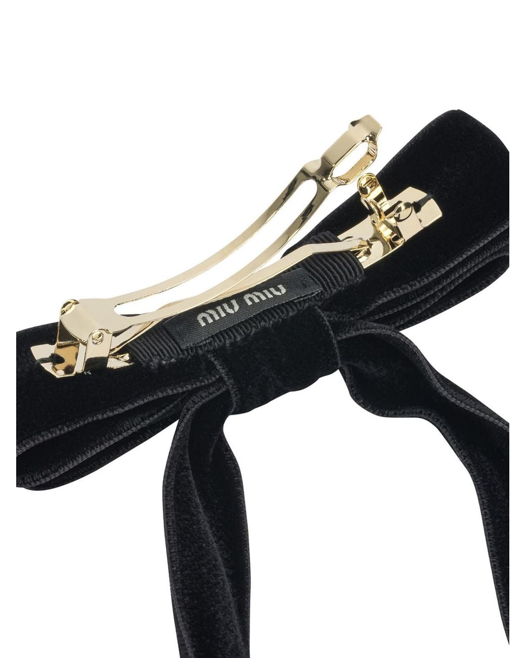 Miu Miu Black Bow Hair Clip