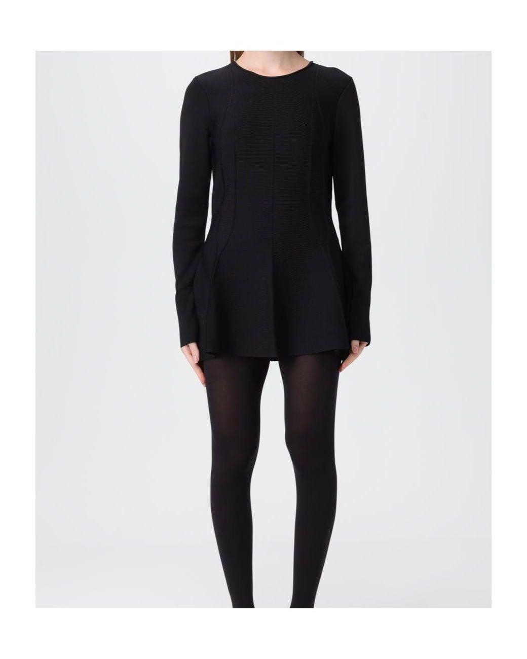 Twinset Black Panelled Fine-Knit Dress