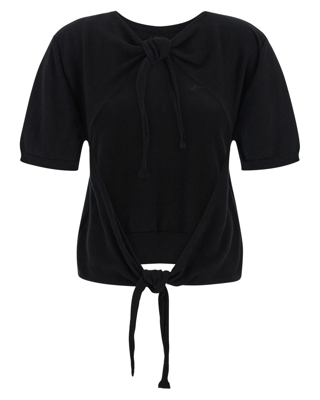 Ganni Black Bare Back Sweater