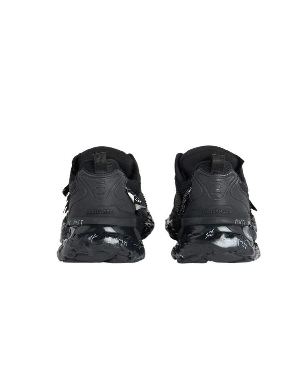DSquared² Black Faster Chunky Low-Top Sneakers for men